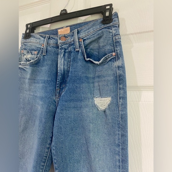 Mother The Insider Ankle Jeans in Bloom And Doom Medium Wash Size 24 Preppy - Picture 4 of 15